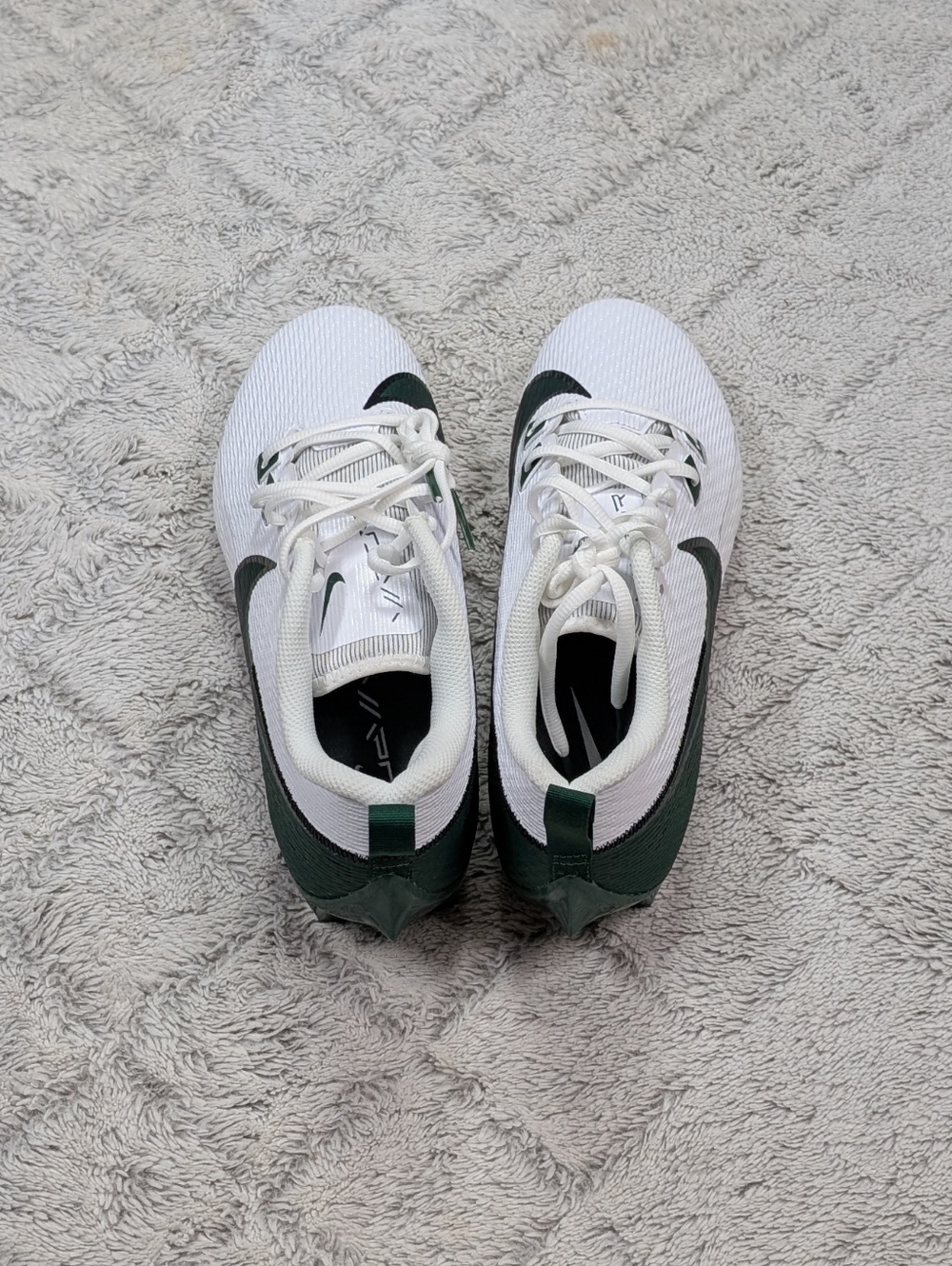 Nike Vapor Edge Speed 360 2 White Green Fir Football Cleats Mens 9 FQ4045-101 - Picture 4 of 7